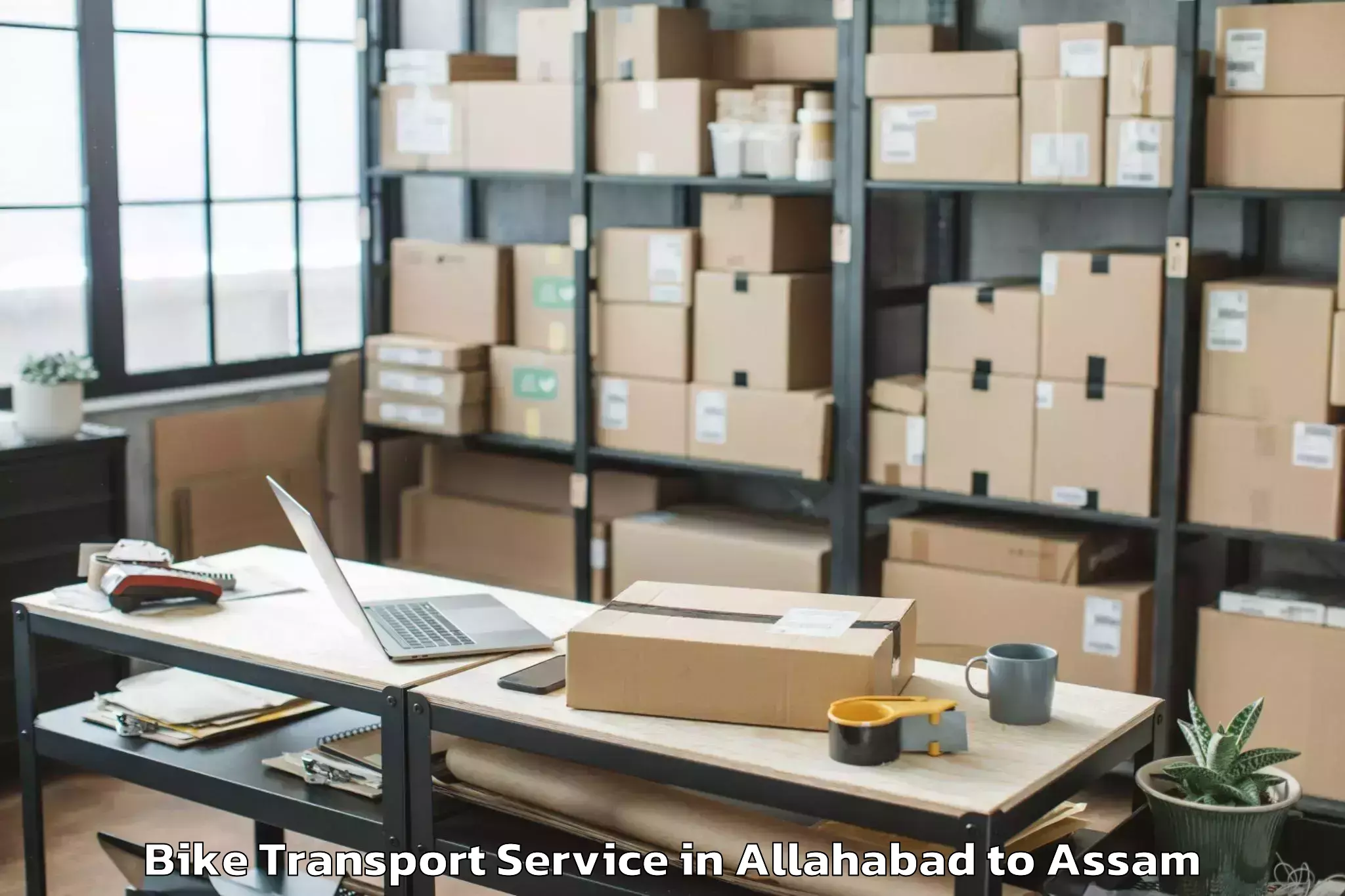 Book Allahabad to Hajo Bike Transport Online